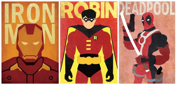Плакаты супергероев