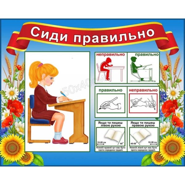 Сиди и пиши правильно плакат для начальной школы