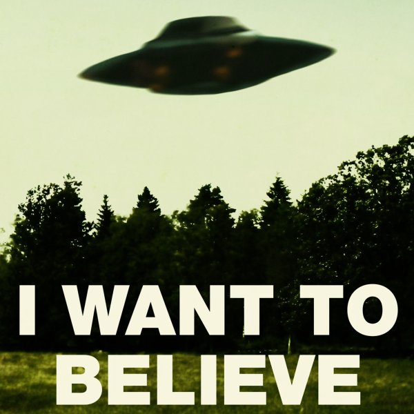 Плакат из секретных материалов i want to believe