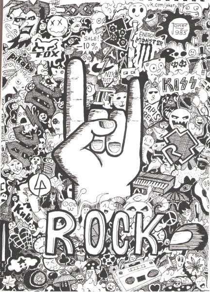 Рисунки в стиле панк рок