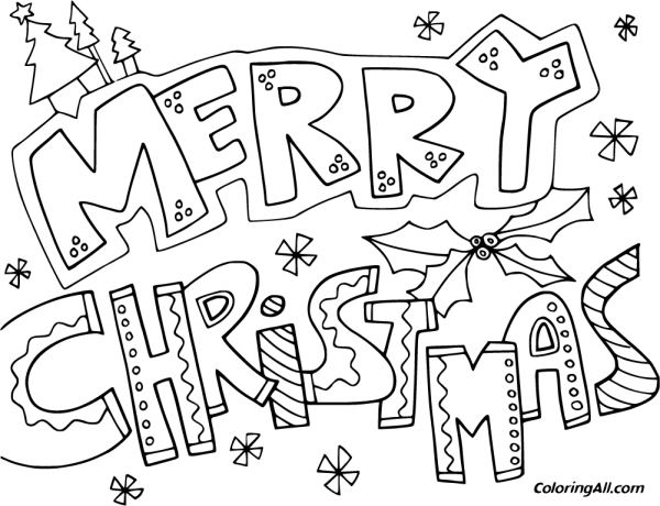 Merry Christmas раскраска