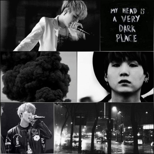 BTS Юнги черно белое