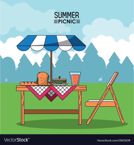 Картинка пикник для плаката без людей