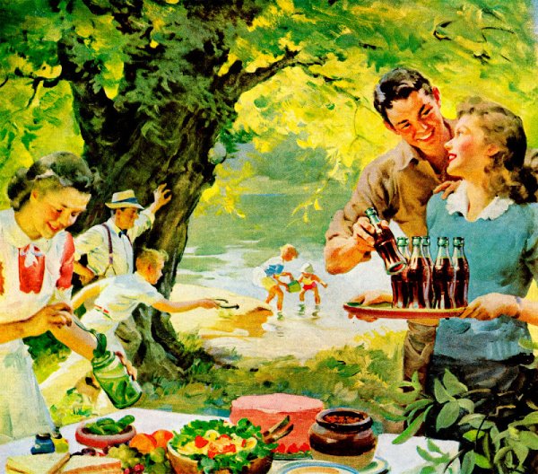 Советский плакат пикник