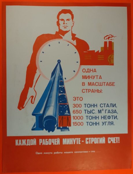 Советский плакаты рабочие минуты