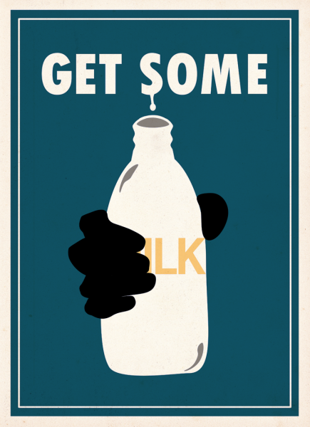 Рекламный плакат молоко