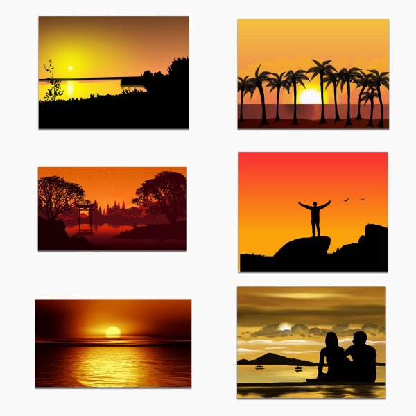 Постер на холсте "закат"