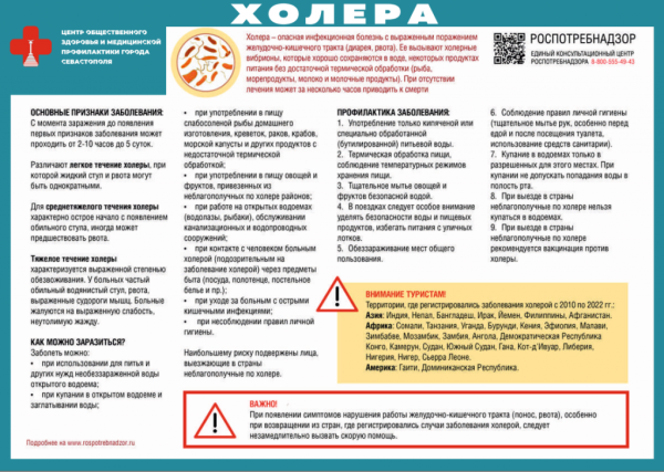 Холера профилактика заболевания