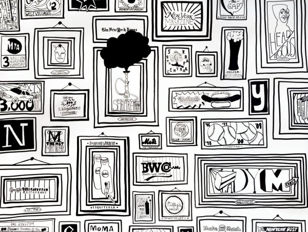 Распечатки на стену черно белые