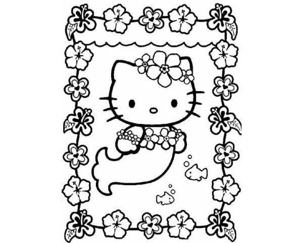 Раскраски для девочек с Кити