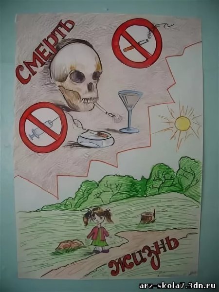 Плакат нет вредным привычкам