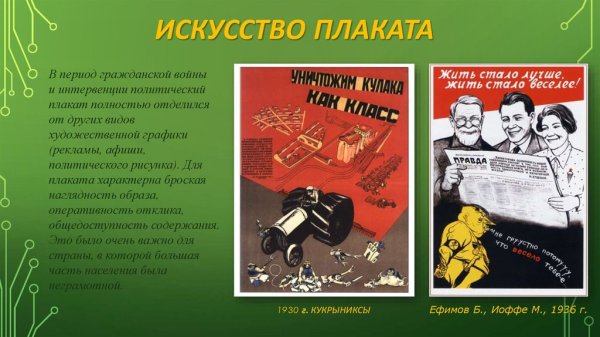 Искусства плаката в годы гражданской