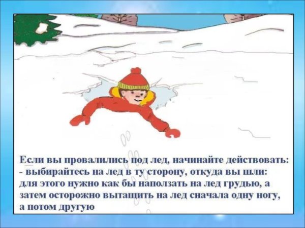 Осторожно тонкий лед рисунок