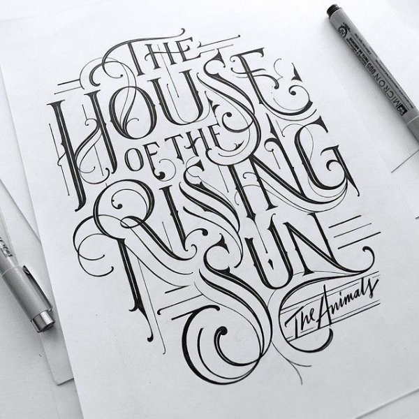 Каллиграфия композиция