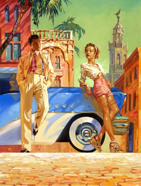 Постер мотоцикл Харлей Дэвидсон