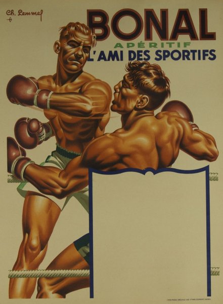 Боксерский плакат ретро