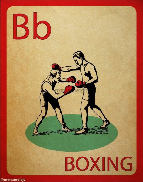 Бокс старые плакаты