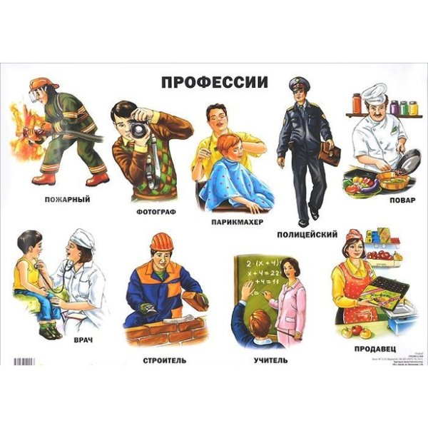 Плакат профессии для детей