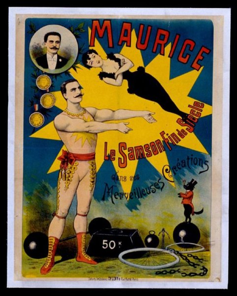 Плакат цирк с акробатами