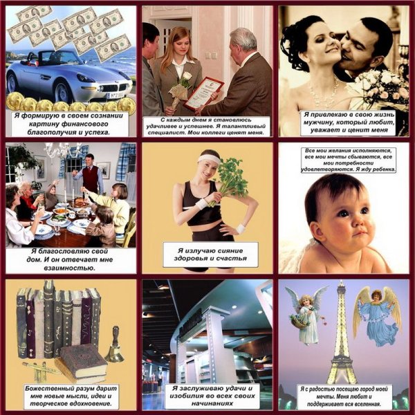 Карта желаний по фен-шуй