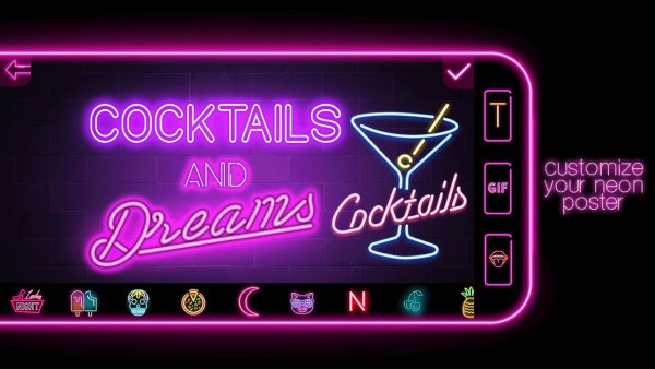 Неоновые плакаты