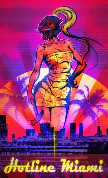 Неон арт Хотлайн Маями