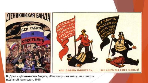 Плакат Дени деникинская банда