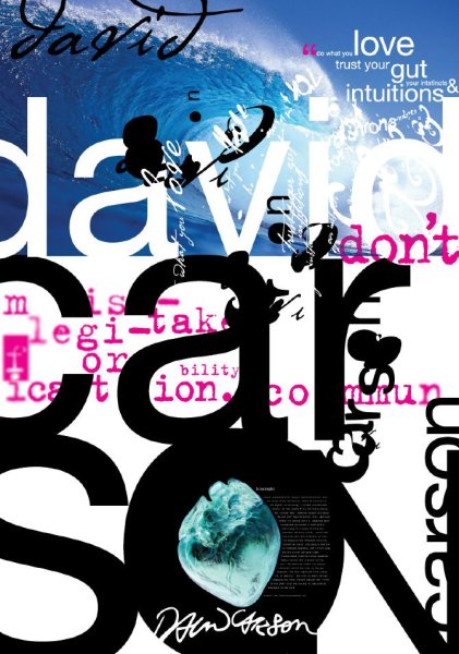 Гранж-типографики Дэвид Карсон