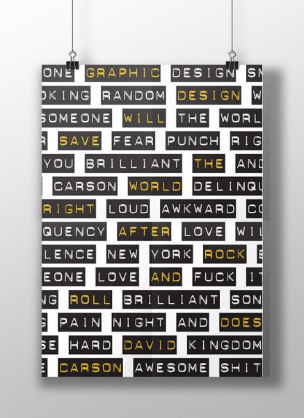 Дэвид Карсон плакаты гранж