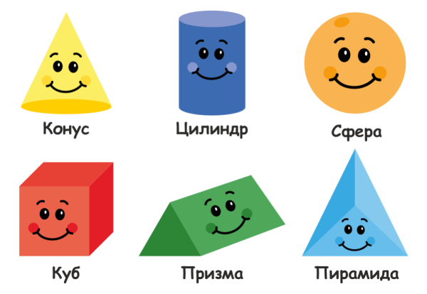 Геометрические фигуры для дошкольников