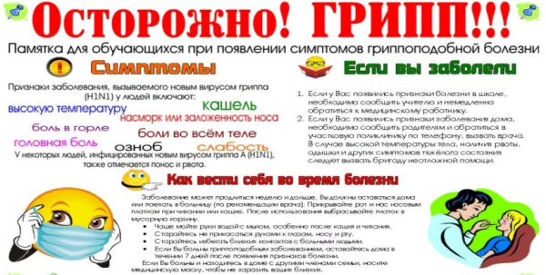 Осторожно грипп рисунок