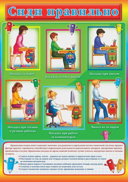 Правильная осанка дошкольника