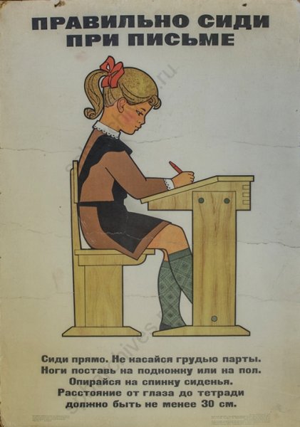 Правильная посадка плакат