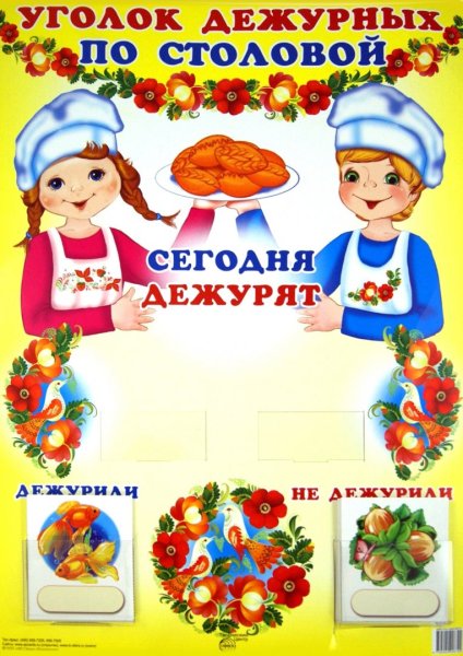 Уголок дежурных по столовой