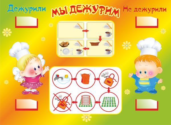 Стенд дежурства в детском саду