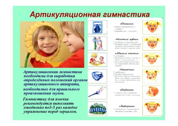 Упражнения артикуляционной гимнастики для родителе