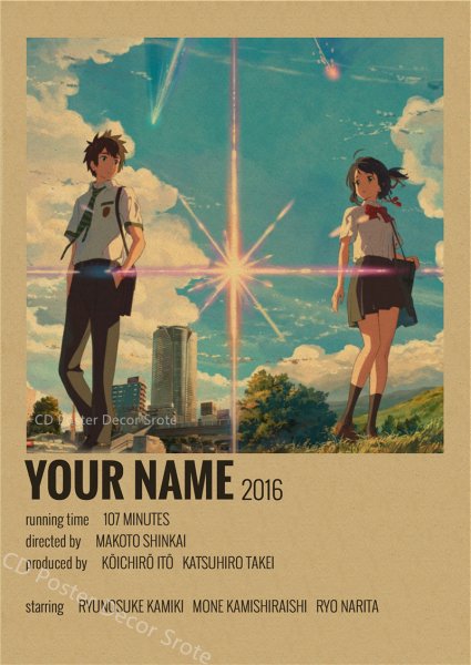 Минимал аниме Постер