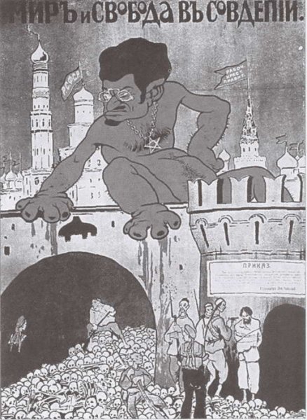 Пропагандистский плакат белых с Троцким