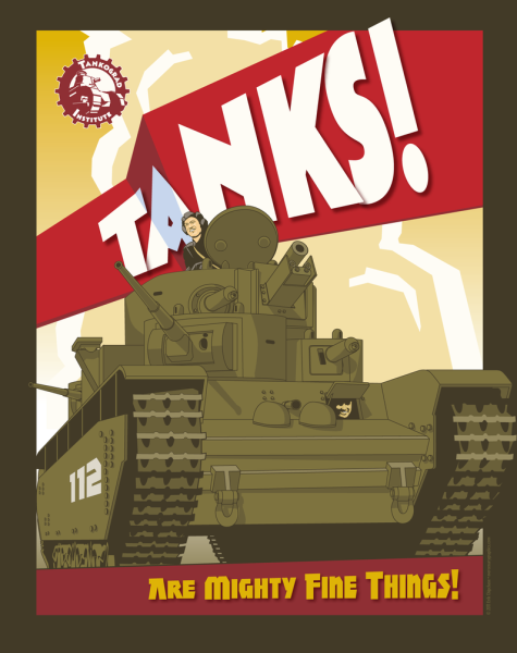 Плакат на 23 февраля танк