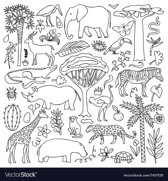 Клипарт Африка для детей