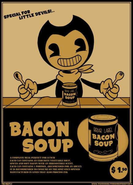 Борис из игры Bendy and the Ink Machine плакат