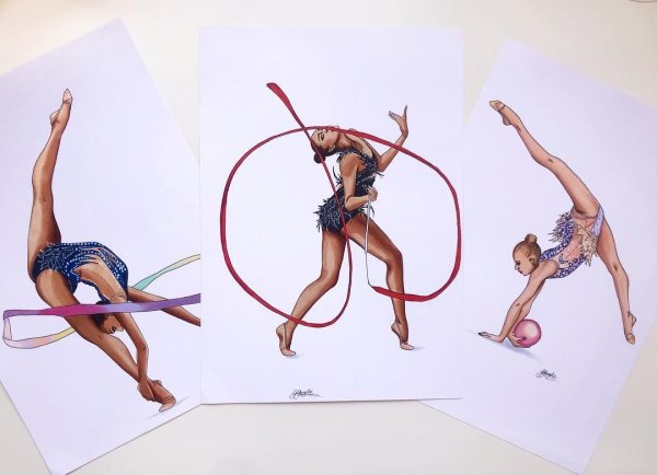 Постер гимнастка