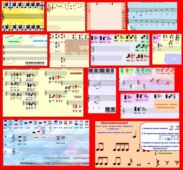 Наглядные пособия для уроков сольфеджио