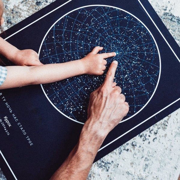 Карта звездного неба подарок