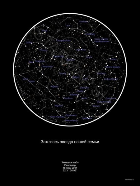 Карта созвездий для детей