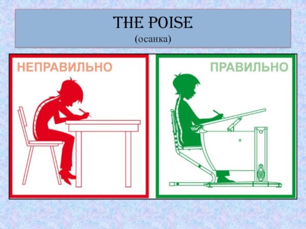Осанка при письме