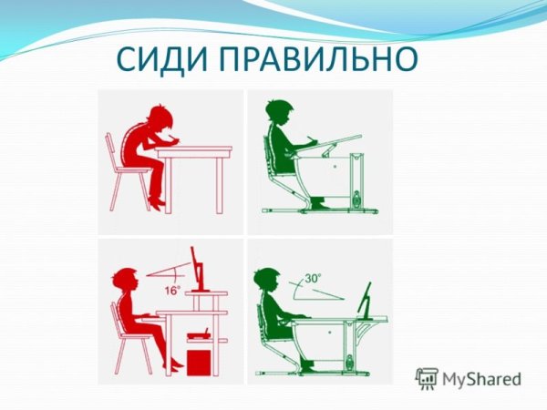 Правильная осанка за партой