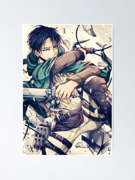 Атака титанов Постер Леви