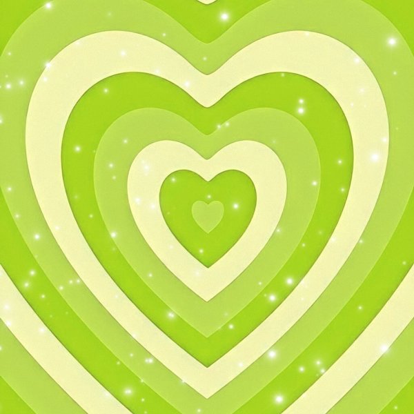 Сердечко на зеленом фоне
