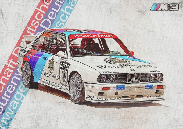 BMW e30 плакат